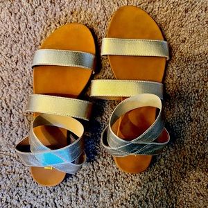 Golden Flat Sandals